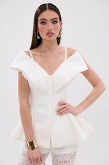 DANCE AROUND SLEEVELESS PEPLUM CORSET