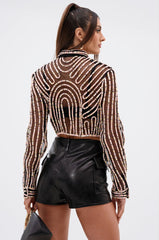 EVA LONG SLEEVE BUTTON DOWN STRIPED SHIRT