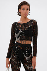 TRY ME LACE LONG SLEEVE WITH PINS