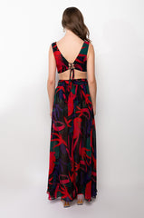 ADORE HALTER TOP PRINTED MAKI DRESS