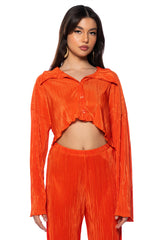 ADVENTURE TO MY WORLD CROPPED BUTTON DOWN