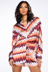 ADVENTURER LOSE FITTED BUTTON UP AND SHORTS SET