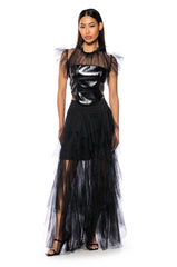 AGE OF CHIVALRY TULLE TURTLENECK CORSET