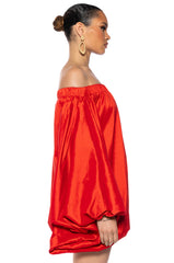 ALL BY MYSELF LONG SLEEVE FLOWY MINI DRESS