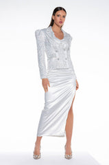 ALL THAT GLITTERS PEARL EMBELLISHED BLAZER