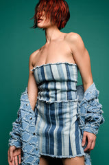 ALL THINGS DENIM STRAPLESS TOP