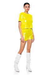 ALL UP IN MY MIND SEQUIN SHORT SLEEVE SHIRT