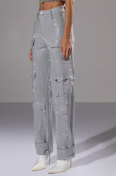 AMMO BONNE SOIREE RHINESTONE CARGO PANTS