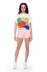 AMY FAUX LEATHER CARGO SHORTS