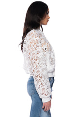 AND JUST LIKE THAT LACE BOMBER