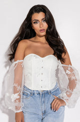 ANGEL BABE OFF THE SHOULDER CORSET BLOUSE