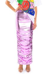 ANGEL ENERGY METALLIC MIDI SKIRT