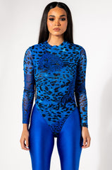 ANIMAL INSTINCT LONG SLEEVE MESH BODYSUIT