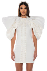 ANNIKA STATEMENT SLEEVE MINI DRESS