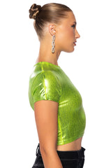 ARIES METALLIC RIB SHORT SLEEVE T SHIRT