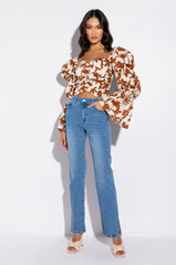ASTER OFF THE SHOULDER FLORAL BLOUSE