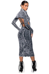 AUBBREE OPEN BACK MIDI DRESS