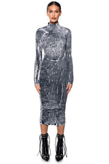 AUBBREE OPEN BACK MIDI DRESS