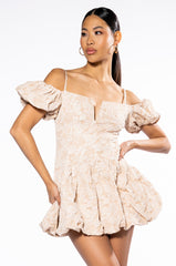 AURORA CAP SLEEVE MINI DRESS