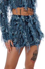 AVALYNN TEXTURED MINI SKIRT