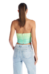 AWAY AT SEA OMBRE EFFECT MESH CORSET