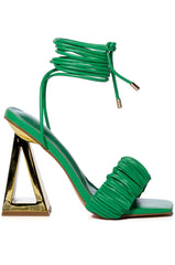 AZALEA WANG AMIE CHUNKY SANDAL IN GREEN