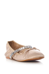 AZALEA WANG BALLET DIAMANTE NUDE FLAT