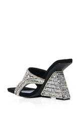 AZALEA WANG BESIMA SILVER EMBELLISHED WEDGE SANDAL