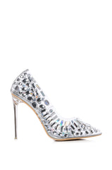 AZALEA WANG BLAKELY EMBELLISHED PUMP IN SILVER