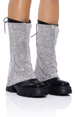 AZALEA WANG BLOOMFIELD EMBELLISHED BOOT IN SILVER