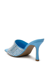 AZALEA WANG BUFFALO EMBELLIHED SANDAL IN TURQUOISE