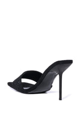 AZALEA WANG CAILY BLACK STILETTO MULE