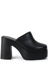 AZALEA WANG CAMBRIA BLACK CHUNKY CLOG