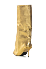 AZALEA WANG COUTURE CRAZY GOLD BOOT