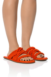 AZALEA WANG DELORES ROPE UPPER SANDAL IN ORANGE