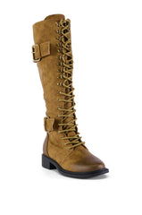 AZALEA WANG EMMOTT LACE UP BOOT