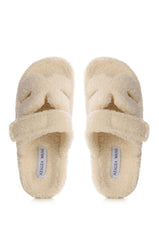 AZALEA WANG JACOBEAN CREAM FUZZY SANDAL
