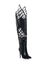 AZALEA WANG KIWANO BLACK CUT OUT BOOT