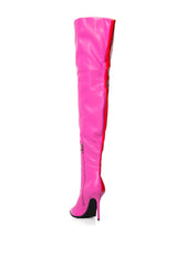 AZALEA WANG NEAPOLITAN RED AND PINK TWO TONED BOOT