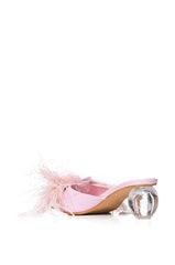 AZALEA WANG DEIDRE PINK NOVELTY HEEL SANDAL