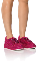 AZALEA WANG STOP AND STARE FLAT SNEAKER IN PINK