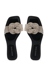AZALEA WANG TAMBOURINE BLACK SANDAL