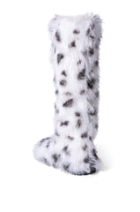 AZALEA WANG TUNDRA FURRY OVER THE KNEE BOOTS IN MULTI