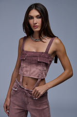 BRAWNWYN OMBRE DENIM TOP