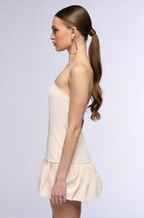 BROOKE PLEATED MINI DRESS