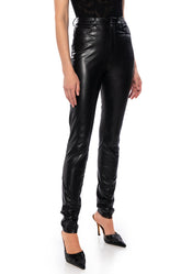 BUTTERY FAUX LEATHER PANTS IN BLACK