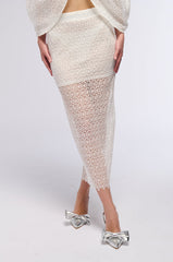 COVER ME IN FLOWERS LACE MAXI SKIRT