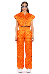 ARYA QUILTED SATIN BREAKAWAY JOGGER