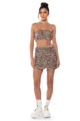 EYES ON ME TEXTURED MINI SKIRT
