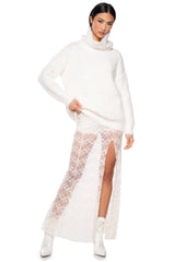 FEELING FREE FUZZY OVERSIZED TURTLENECK SWEATER